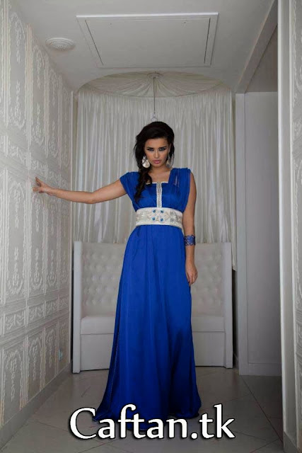 Robe Caftan bleu royale 2013