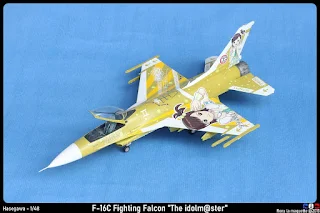 Maquette du F-16C Idolmaster d'Hasegawa au 1/48.