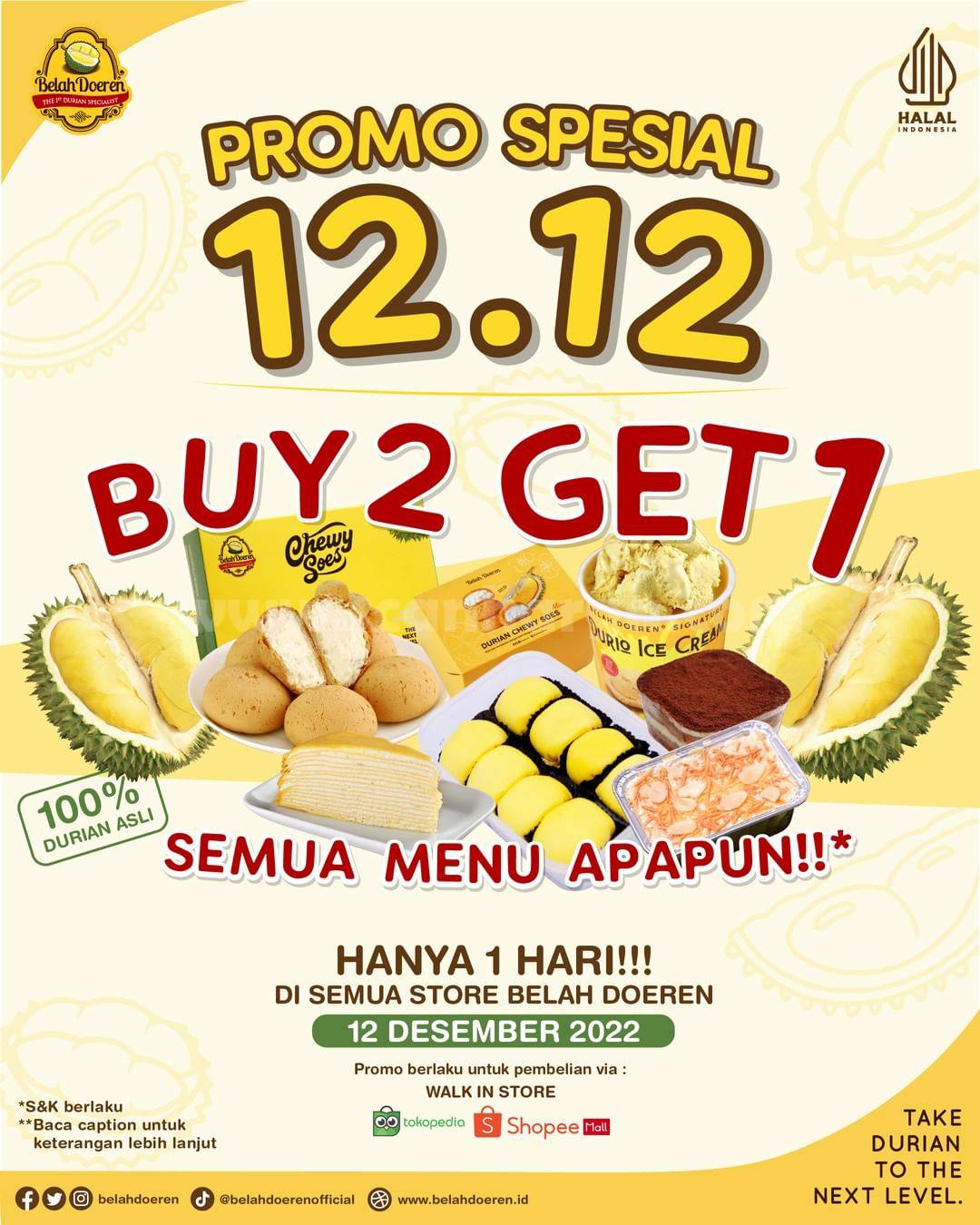 BELAH DOEREN Promo SPESIAL 12.12 BELI 2 GRATIS 1