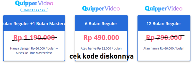 3 Paket Kode Diskon Quipper Video 2018