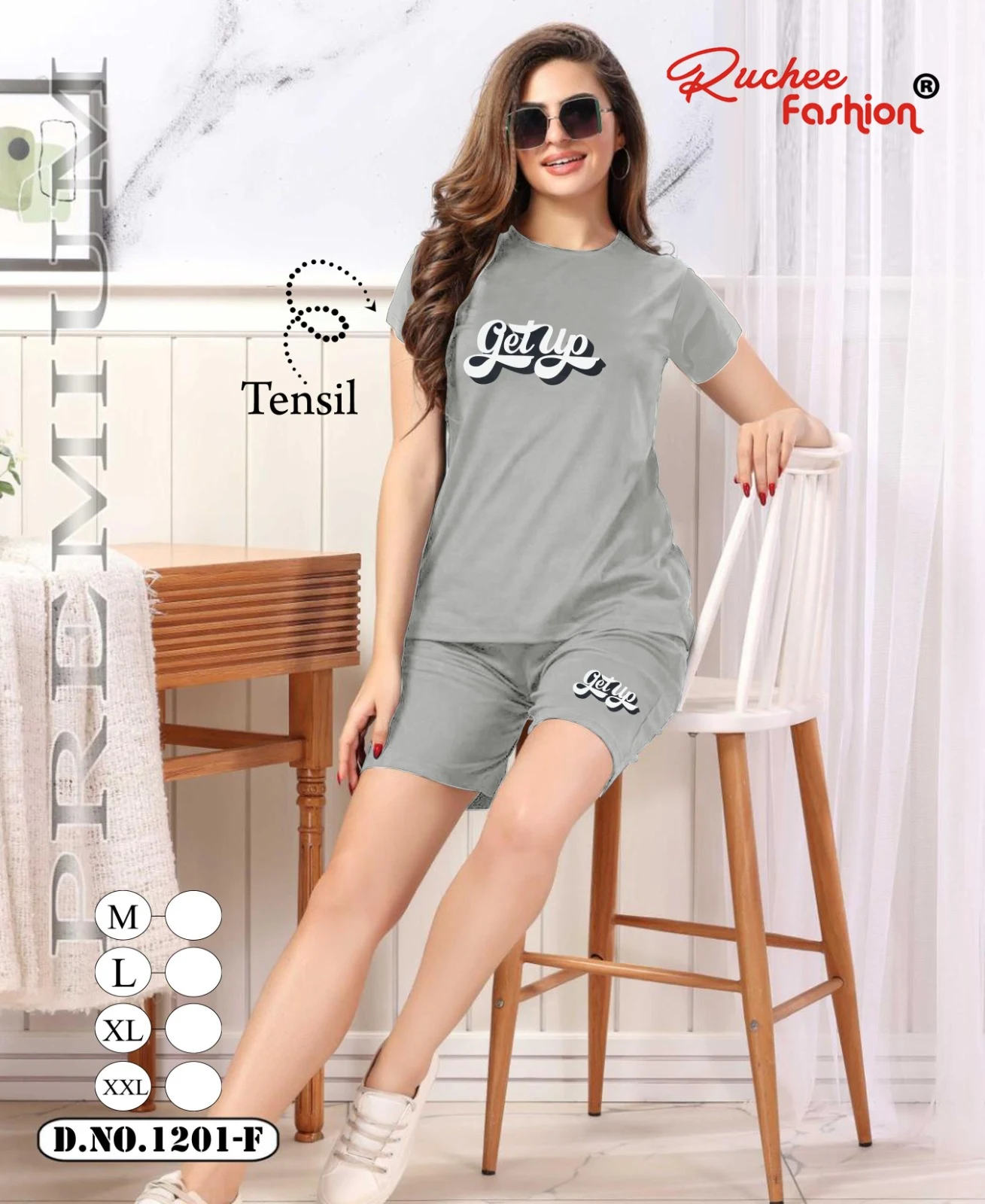 Vol 1201 Ruchee Fashion Tencil Shorts Night Suits
