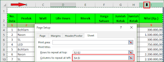 Cara Cepat Membuat Judul Tabel Pada Setiap Halaman