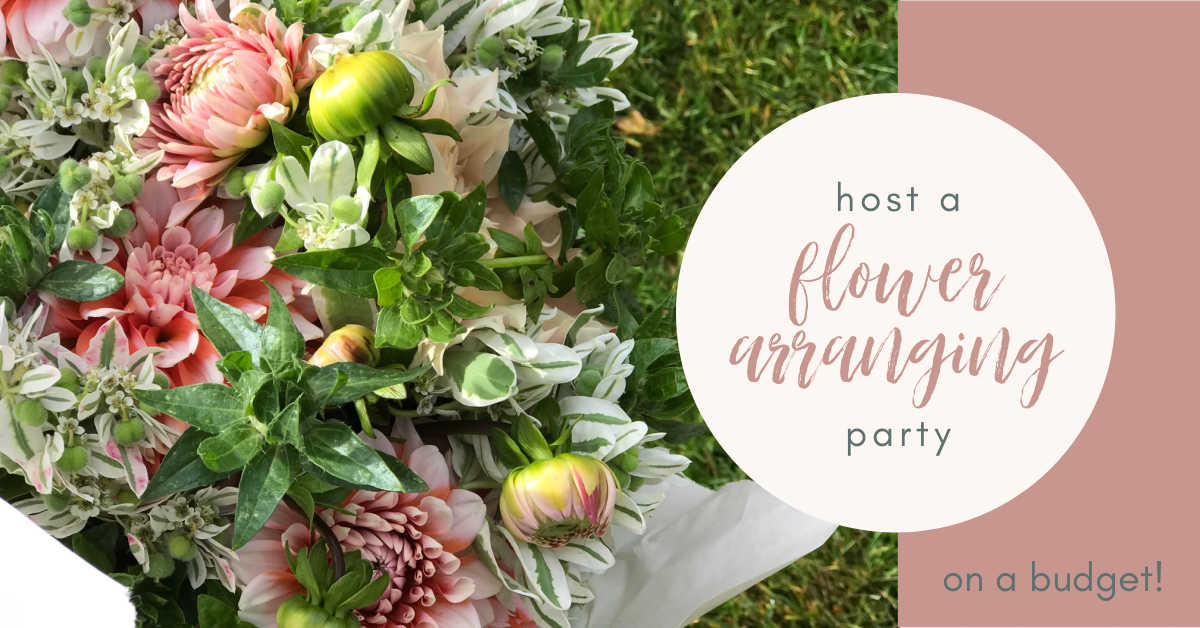 flower arranging party on a budget