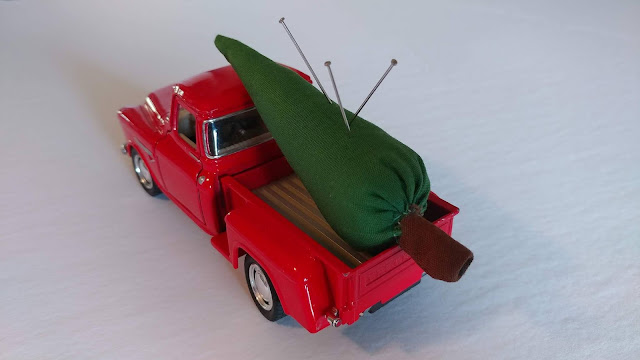 Toy truck pin cushion