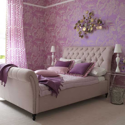 Purple Bedroom Accessories on We Love This Dreamy Purple Room With The Lucite Nightstands  Jealous