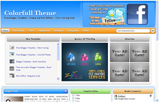 Colorfull Theme Blogger Template is free template with 3 Columns layout, Blue, Gray, Magazine, Elegant, CSS3, 3 Column,  Orange, Menu.
