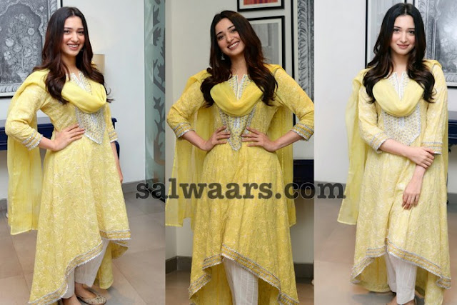 Tamanna Lemon Yellow Printed Salwar