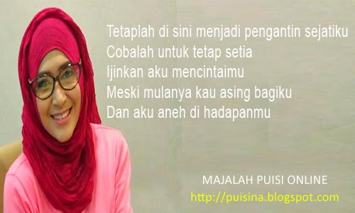 PUISI PERNIKAHAN MENGHARUKAN " Tetaplah di sini menjadi 