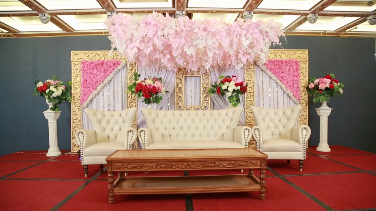 Wedding Decoration Design - Wedding Stage Decoration - Wedding Stage Design Photo 2023 Yellow Decoration Design Village Wedding Ceremony Design - biyer stage decoration - NeotericIT.com