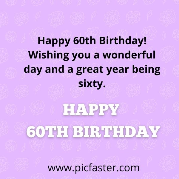 Happy 60th Birthday Wishes | Quotes | Images | Messages