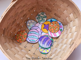 Recortables y banderines de pascua para decorar y colgar en el aula de inglés de educación infantil y primaria