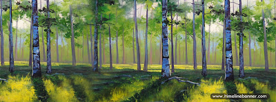 Painting Forest Scenes Facebook Timeline Cover