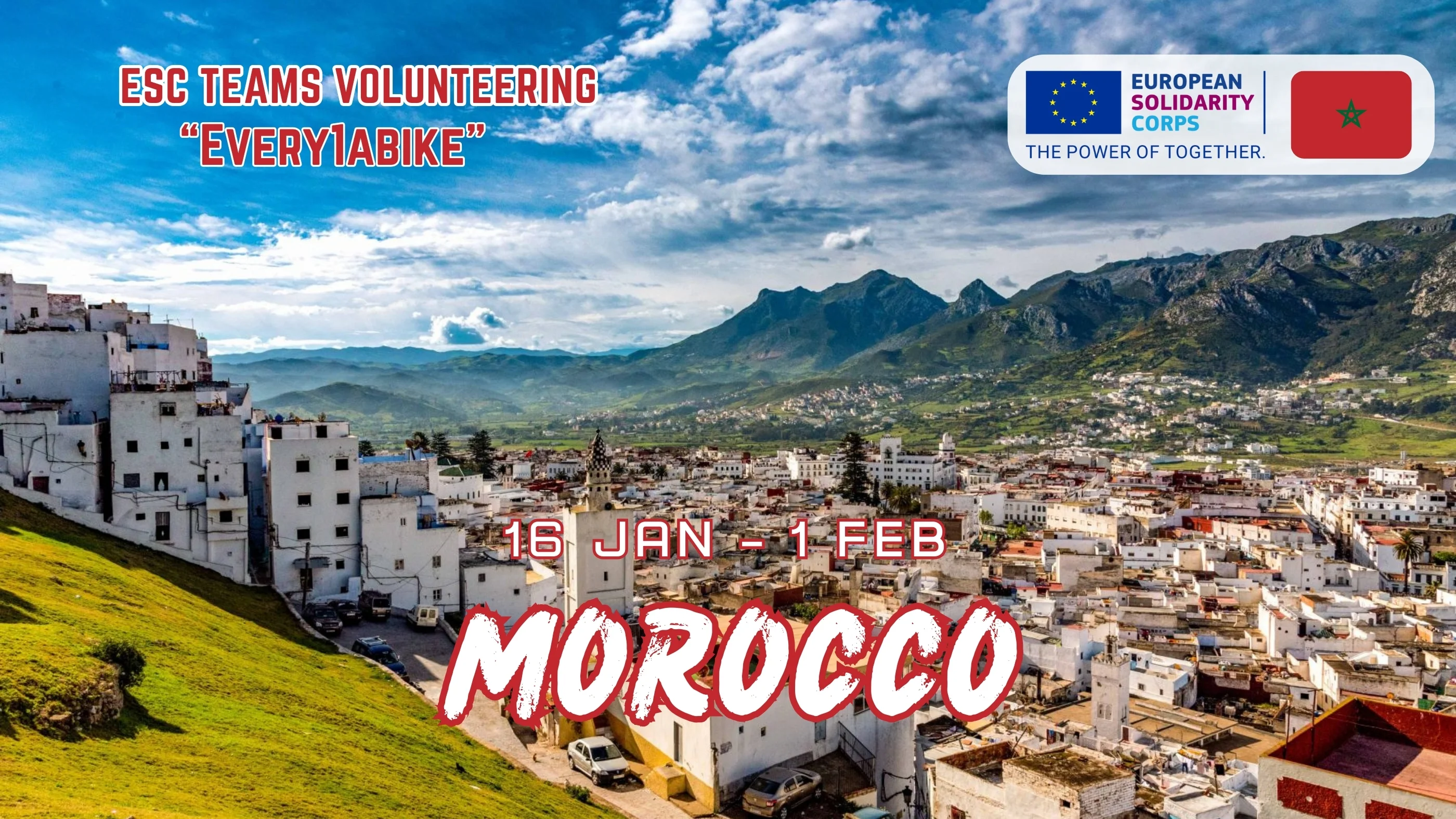 ESC Volunteering "Every1abike" for 2 Weeks in Morocco  (Fully Funded)