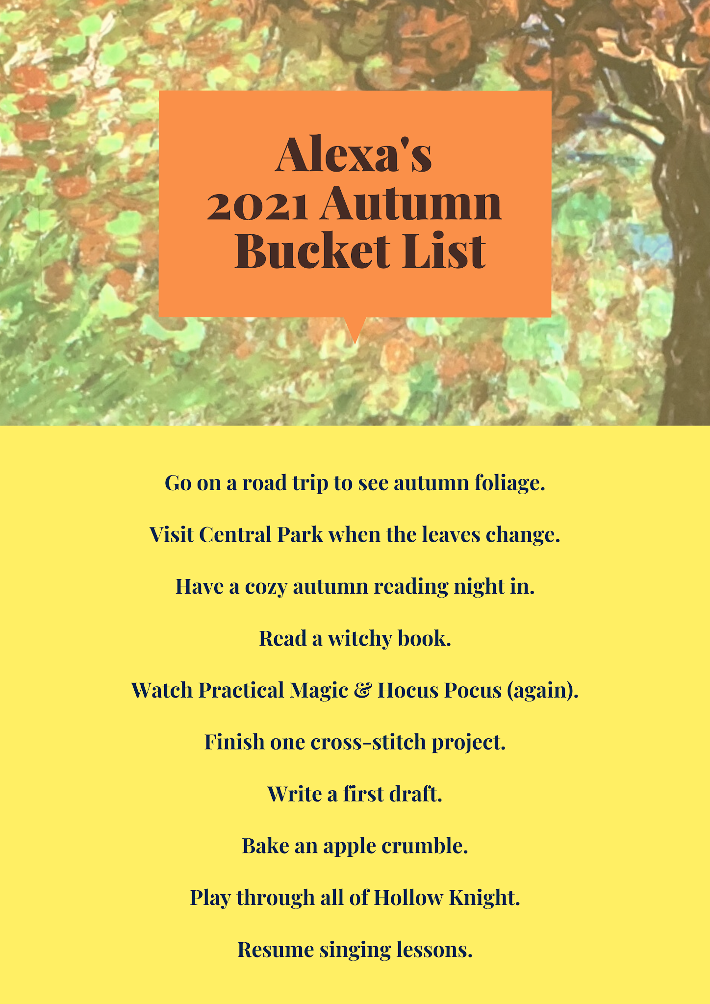 Autumn Bucket List