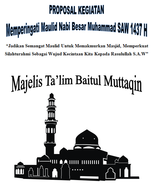 Proposal Maulid Nabi Muhammad 1437 H - Fantastic Blue