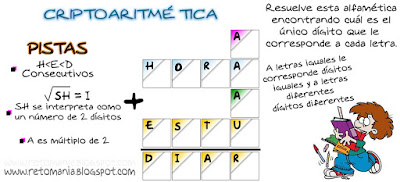 Alfamética, Criptoaritmética, Problemas criptoaritméticos, De regreso a Clases, Desafíos matemáticos, Juego de Letras