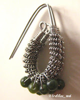 coiled wire hoop earrings