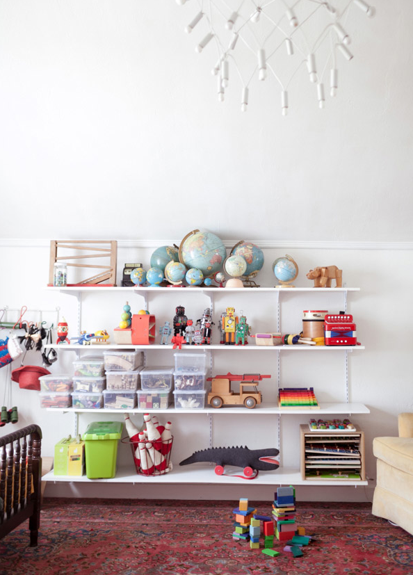 gen's favorite: playroom shelves
