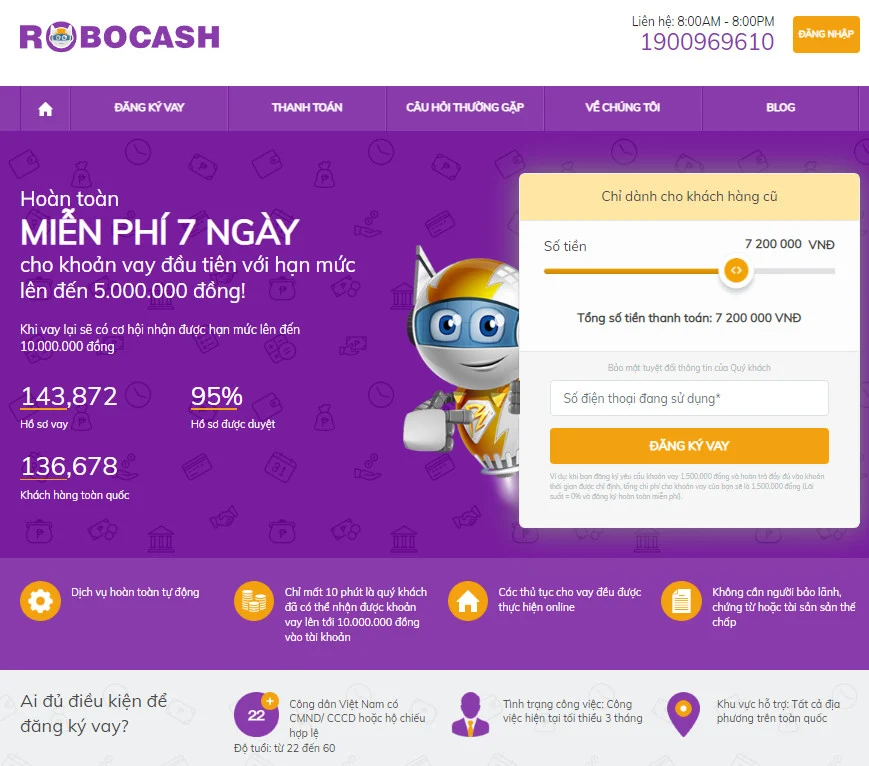 Vay lần 2,3,4 Robocash ra sao?