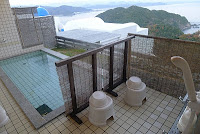 Open aired onsen with amazing view!