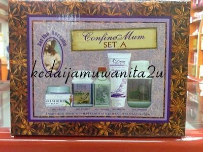 Set bersalin, produk kecantikan, produk kesihatan, tungku 