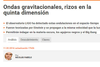 Ondas gravitacionales, rizos en la quinta dimensión