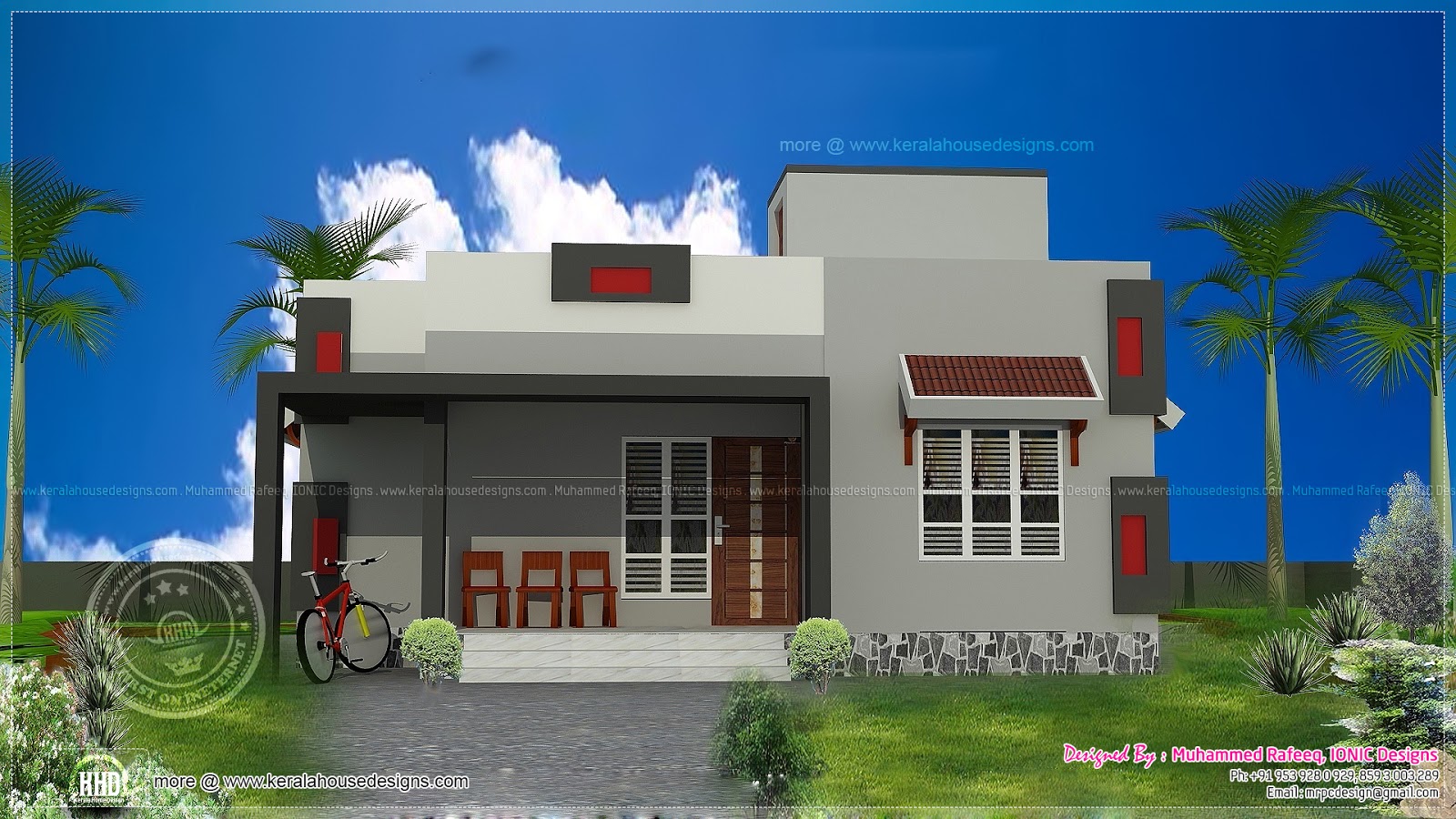 Kerala home  design and floor plans  900  sq  ft  low cost 