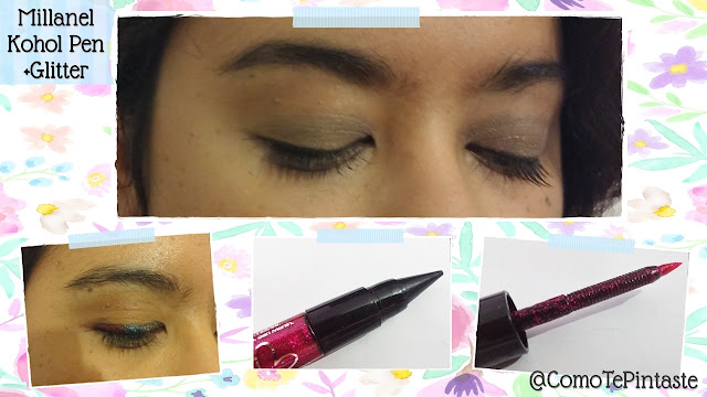 kohol negro y con glitter millanel