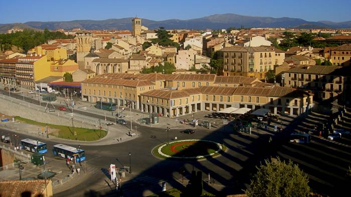 The Aqueduct of Segovia is a Roman aqueduct and one of the most significant and best-preserved ancient monuments left on the Iberian Peninsula. It is located in Spain and is the foremost symbol of Segovia, as evidenced by its presence on the city's coat of arms.