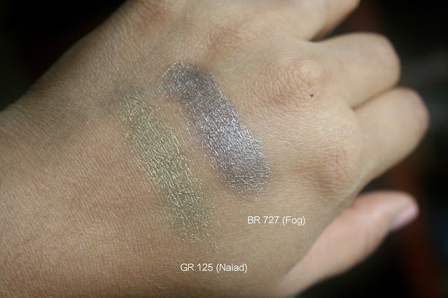 Shiseido Shimmering Cream Eye Color in GR125 and BR727 Swatches