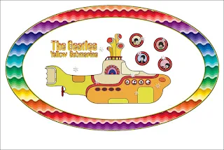 Beatles Yellow Submarine Toppers or Free Printable Candy Bar Labels.