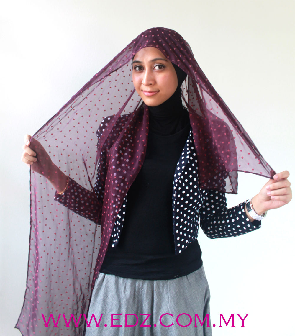 Tutorial - cara pakai shawl / selendang loose style macam ...