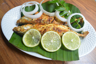 Ayala chuttathe#Grilled Ayala fish in banana leaf