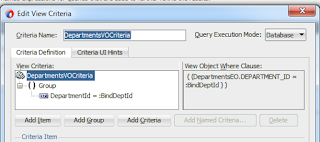 ViewCriteria to filter VewObject