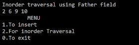 C code to implement Binary Search Tree using father field
