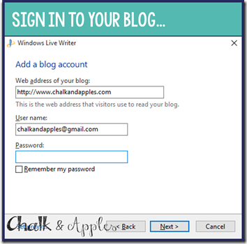 2-Sign in to your blog