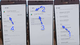 Setting == apps == Disabled == & Enable Google Play Services  
