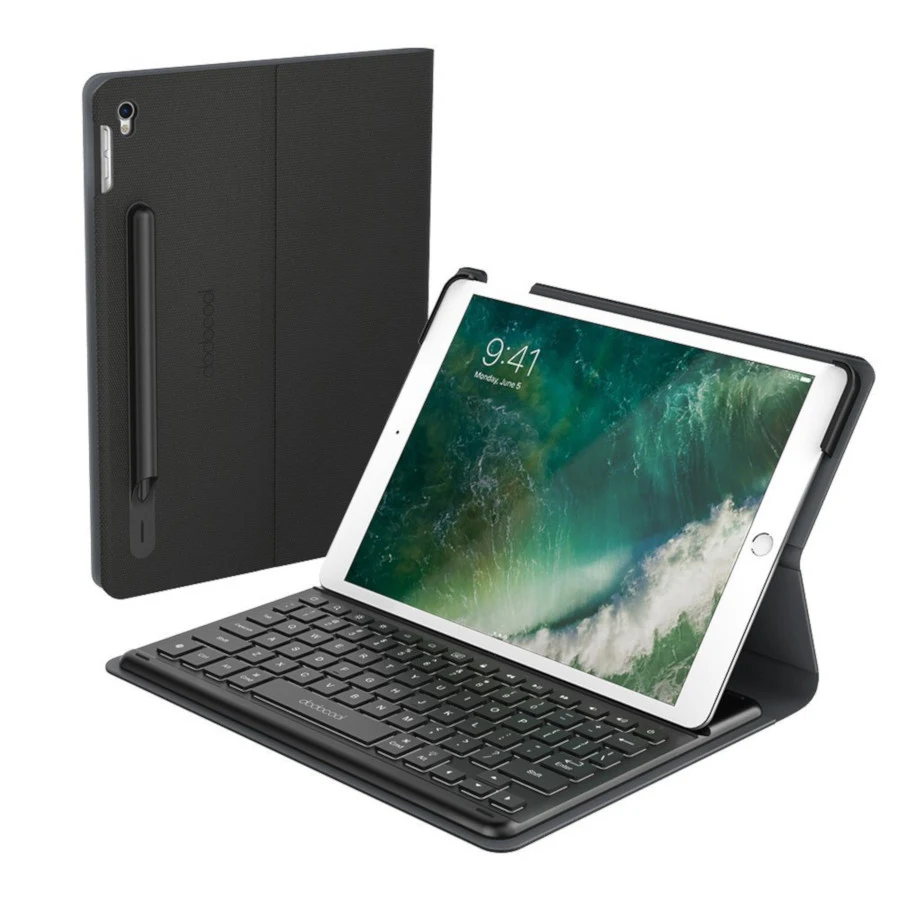 Dodocool Tastiera MFI per iPad Pro con Smart Connector Slim custodia Folio Retroilluminata