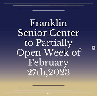 Franklin Senior Center: Building Update for Feb 27 - Mar 3