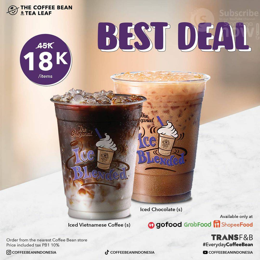 Promo COFFEE BEAN Best Deals – Harga hanya Rp. 18.000 /item
