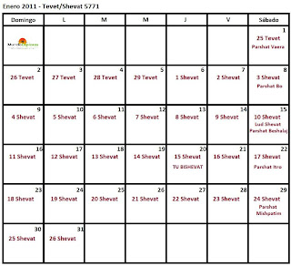 calendario judío 2011