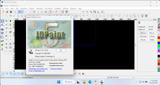 Giao diện phần mềm JDPaint 5.21