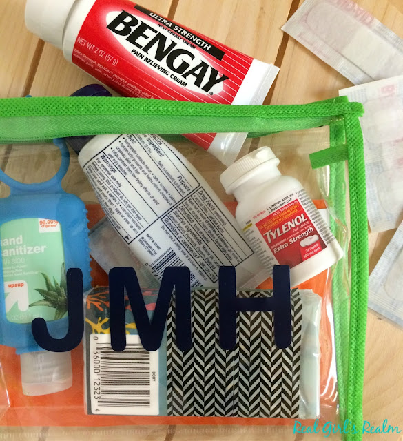Make your favorite guy a winter survival kit and personalize it by adding their initials to it, using adhesive vinyl. 
