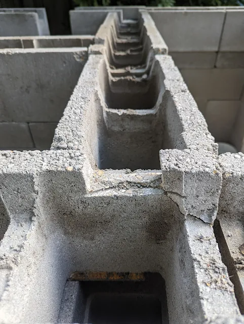 DIY Pizza Oven Cinderblock Stand - drystacking