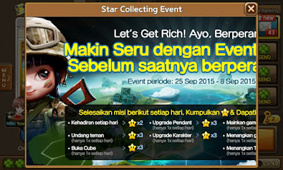 star collection event, getrich update terbaru, event yoon-a, cara mendapatkan star dengan mudah