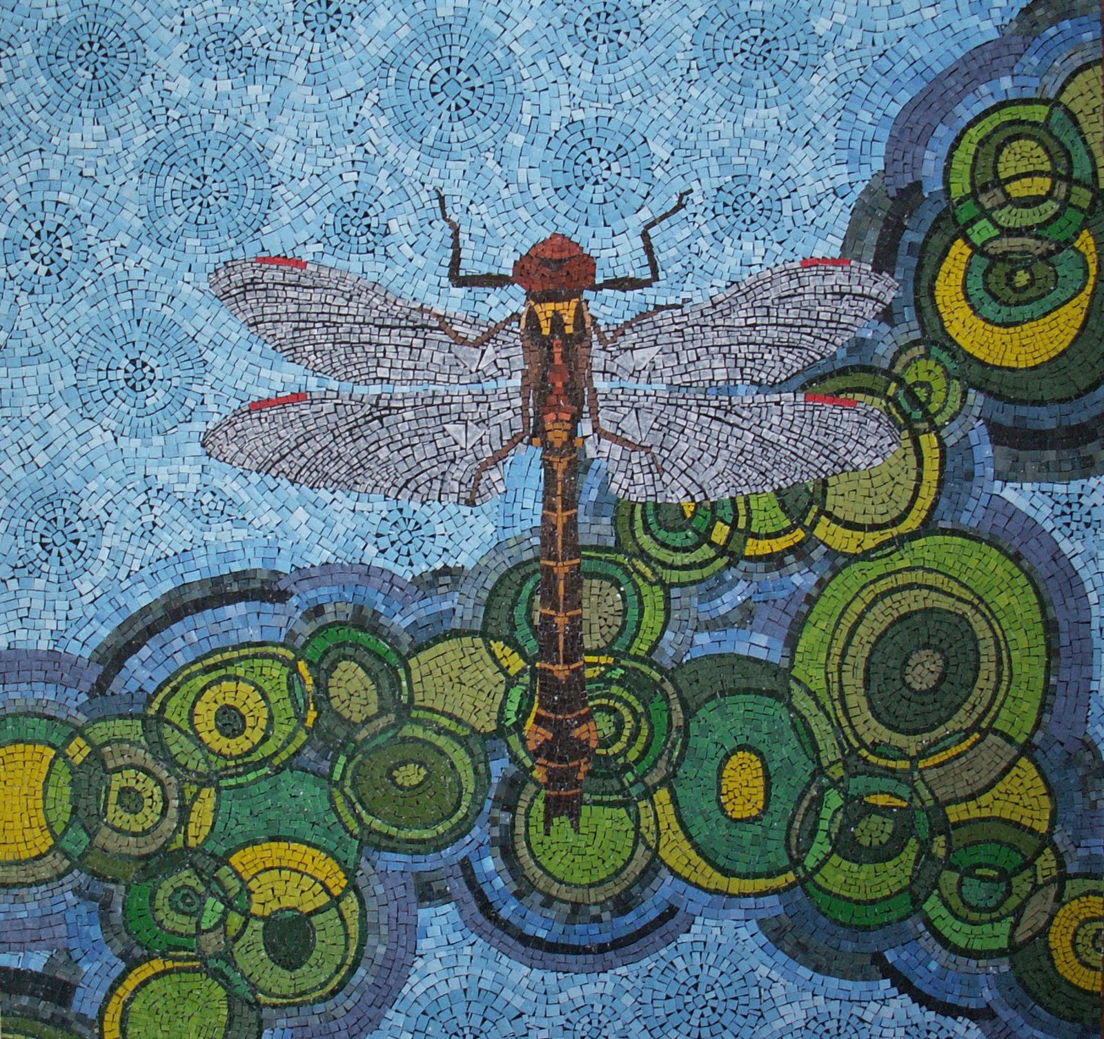 ... paper mosaics. The first is a dragonfly and I am really pleased with