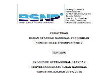 Jadwal Ujian Nasional (UN) Tahun Pelajaran 2017/2018