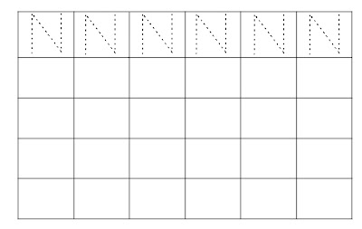Alfabeto Pontilhado Letra N
