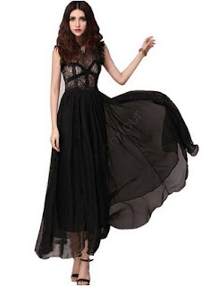 black Long dress for Women 1