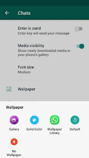 Memilih Wallpaper atau background whatsapp chat
